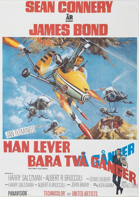 Movie Posters, 6 pcs, James Bond, offset.