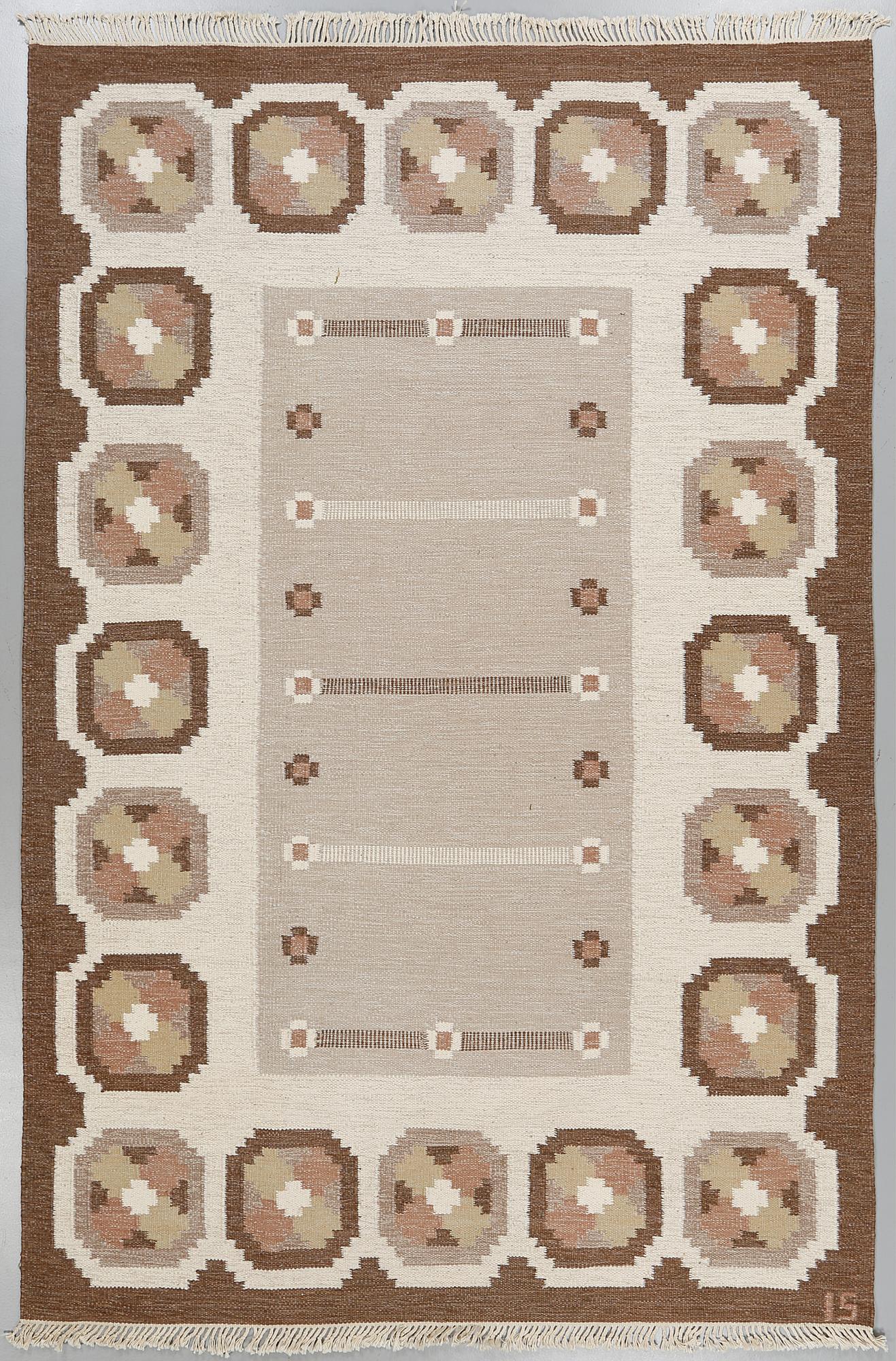 MATTA, rölakan, Ingegerd Silow, monogramsignerad IS, 1900-talets andra hälft, 295 x  195 cm.