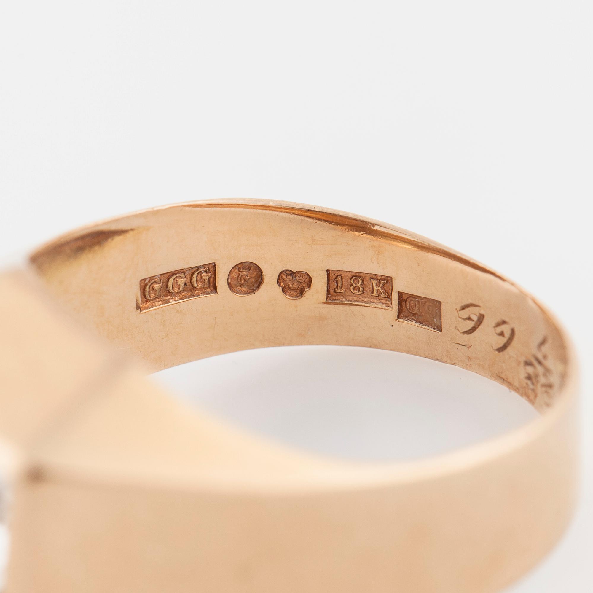 A rock crystal ring by Trege, Göteborg, 1966.