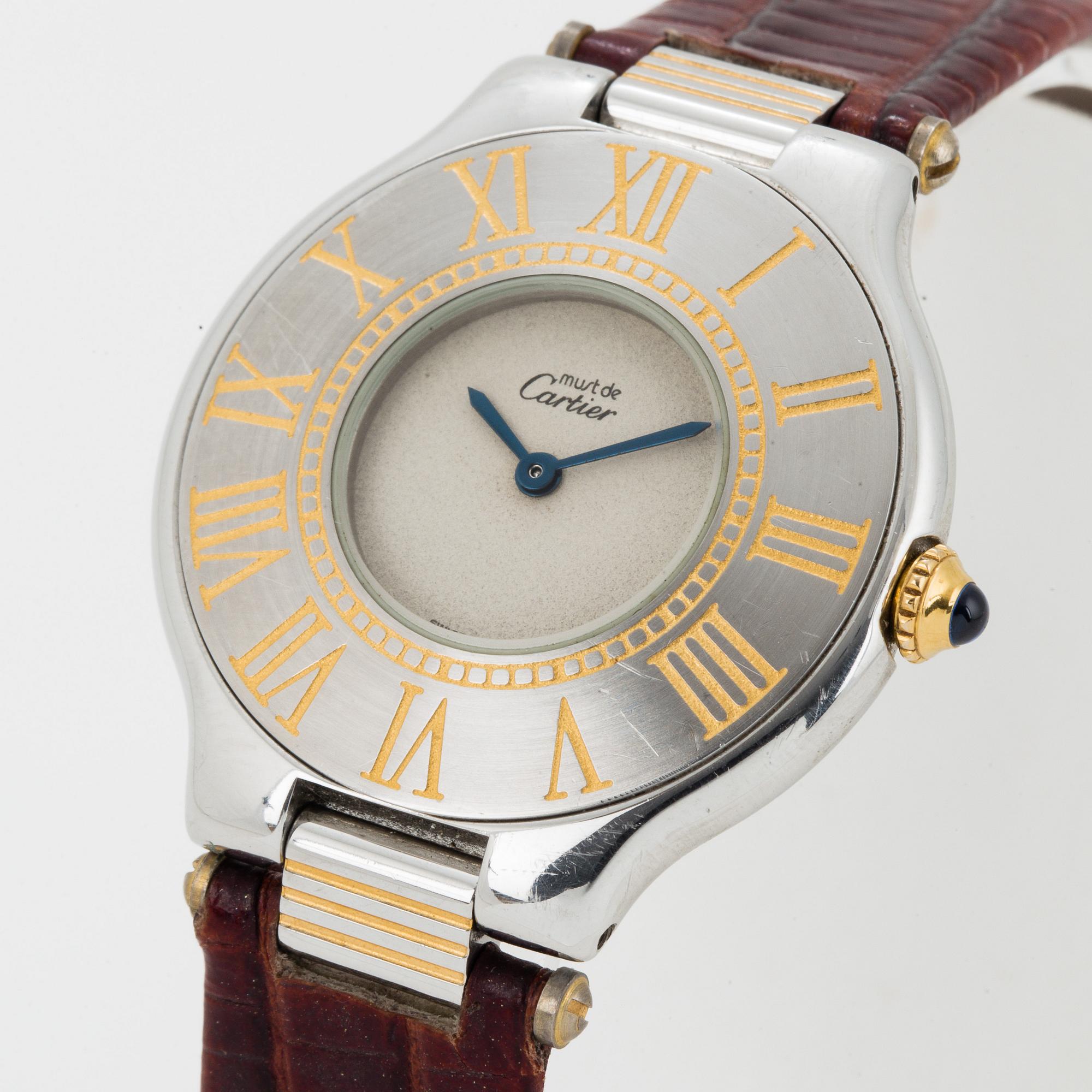 must de CARTIER, 21, wristwatch, 31,5 mm.