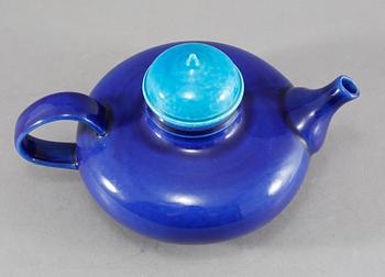 TEKANNA, porslin, "Pop", Inger Persson, Rörstrand, 1900-talets andra hälft.