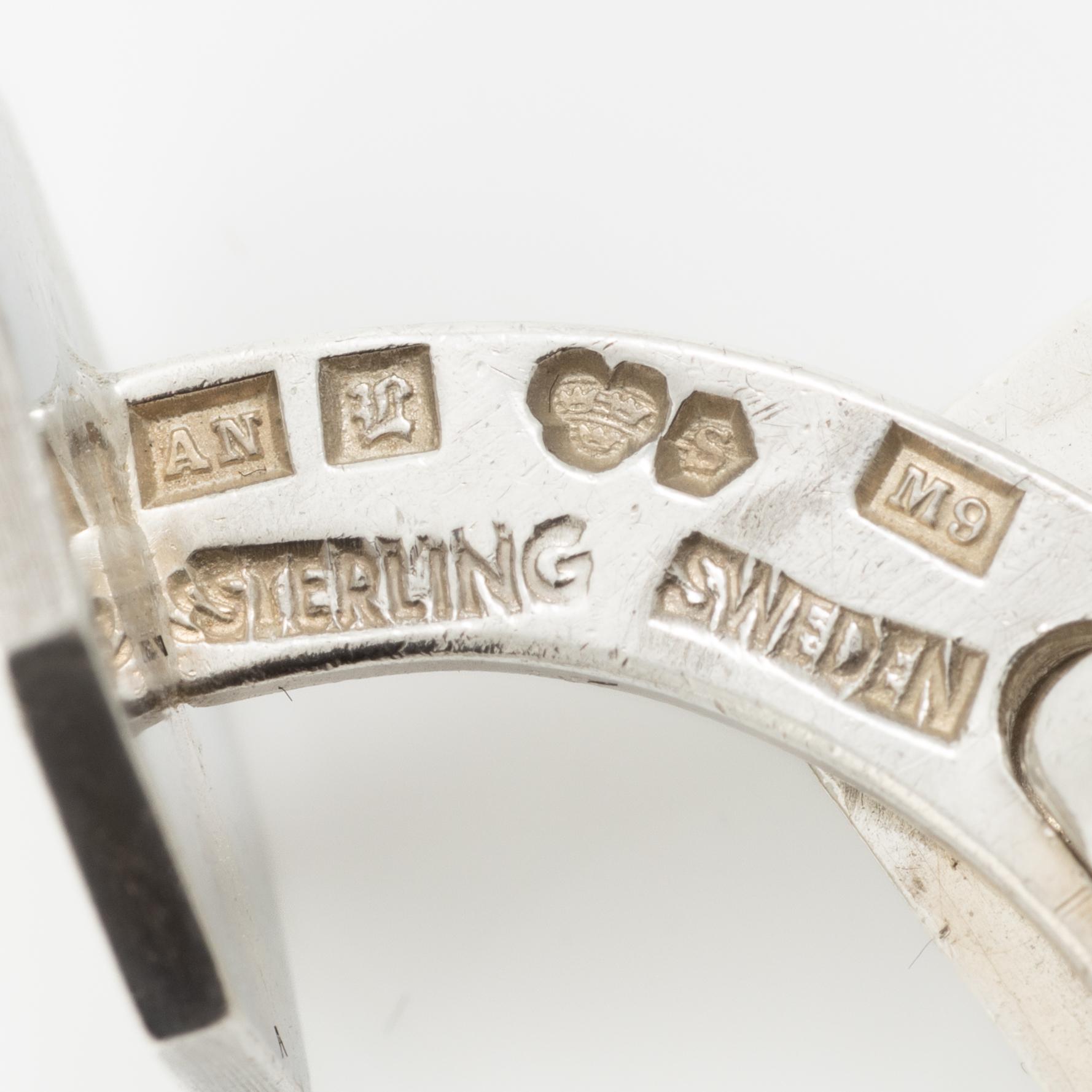 Wiwen Nilsson, a pair of cufflinks, sterling silver, Lund 1962.