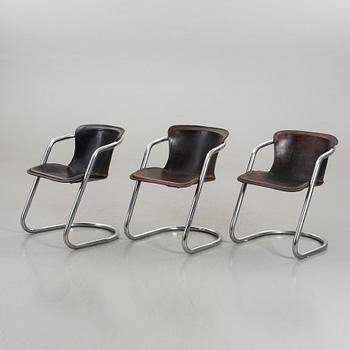 A SET OF 3 WILLY RIZZO CHAIRS, 1970's.
