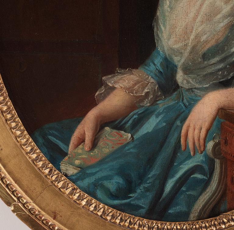 Pehr (Pierre) Eberhard Cogell, Herre vid gustaviansk byrå och noter & dam vid gustaviansk skrivchiffonjé.