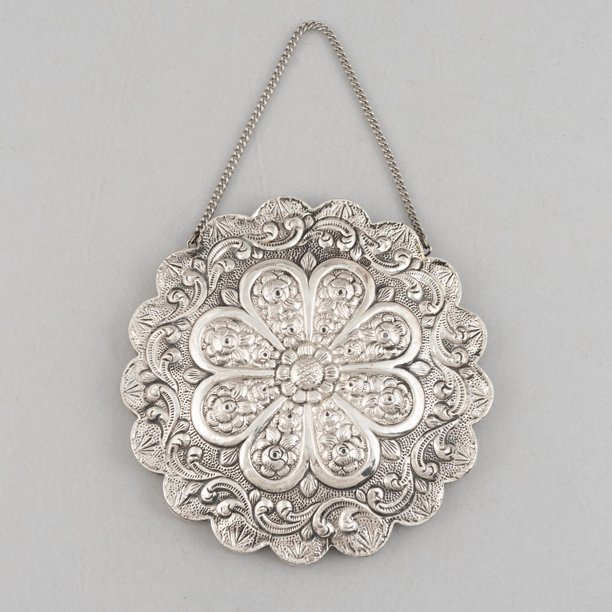 Spegel, silver, 1900-tal.