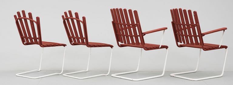 TRÄDGÅRDSMÖBEL, 5 delar, 1950/60-tal.