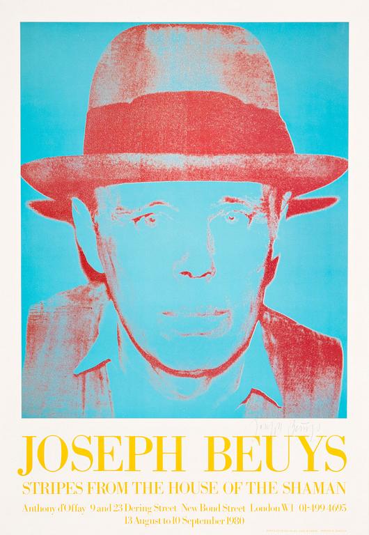 Joseph Beuys, Utställningsaffisch, "Stripes from the House of Shaman".