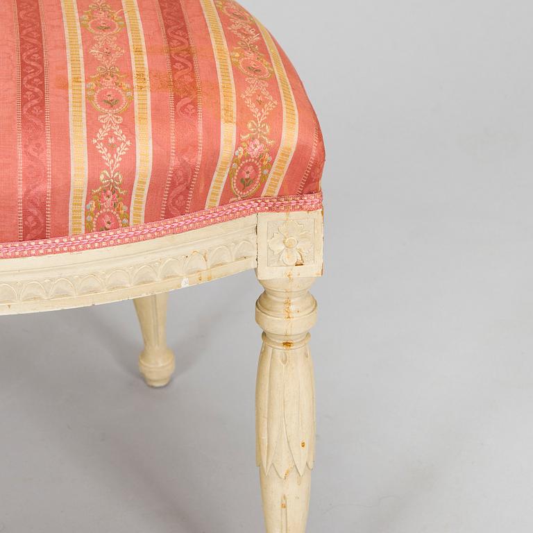 A pair of late Gustavian chairs, early 19th century.