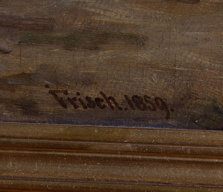 FRISCH, JOHAN DIDRIK, olja på duk, sign o dat 1859.