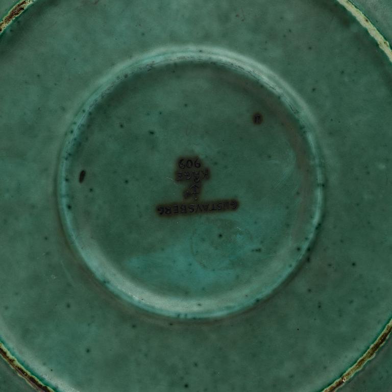 Wilhelm Kåge, an 'Argenta' stoneware dish, Gustavsberg, Sweden 1940.