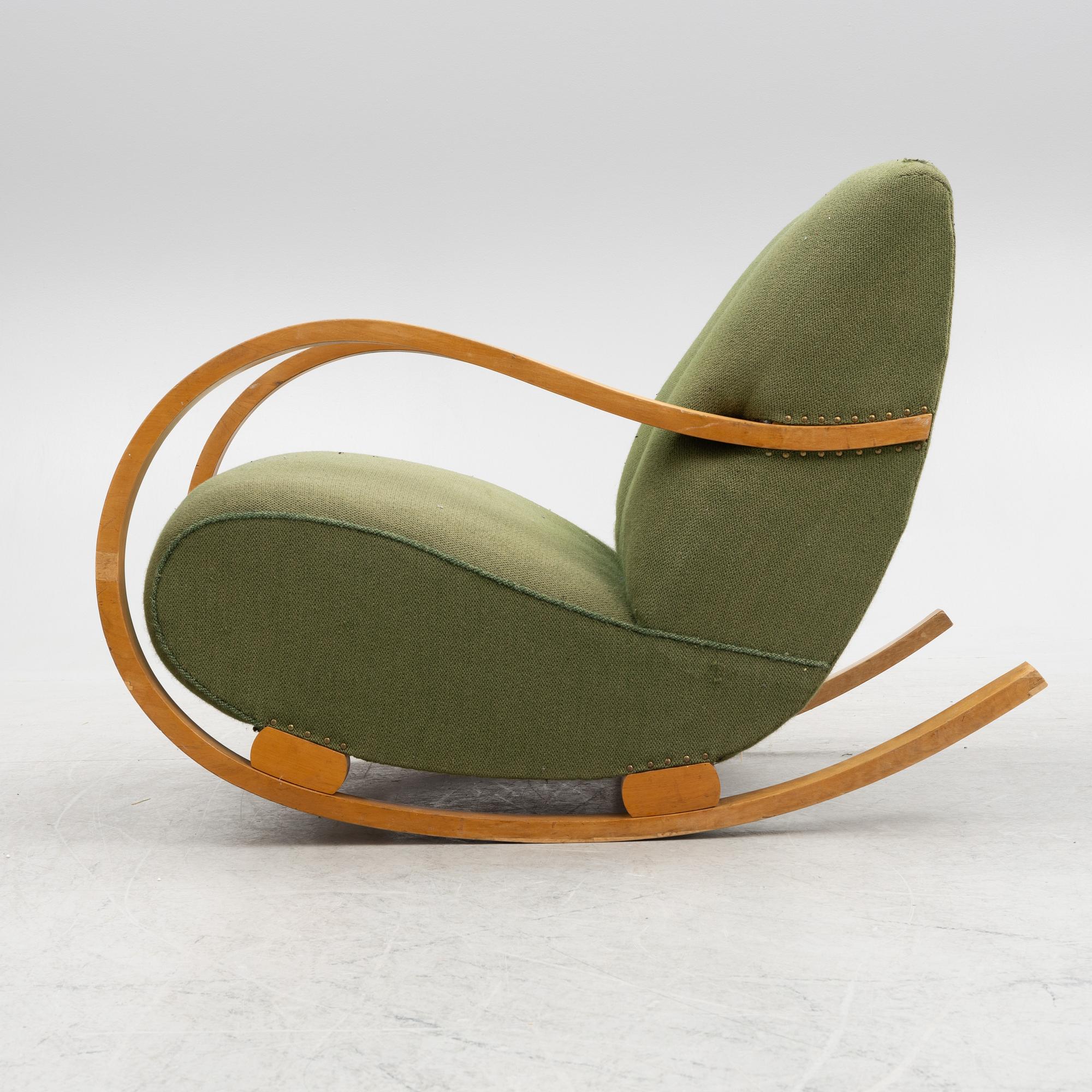 A Swedish Modern rocking chair, 1940s.