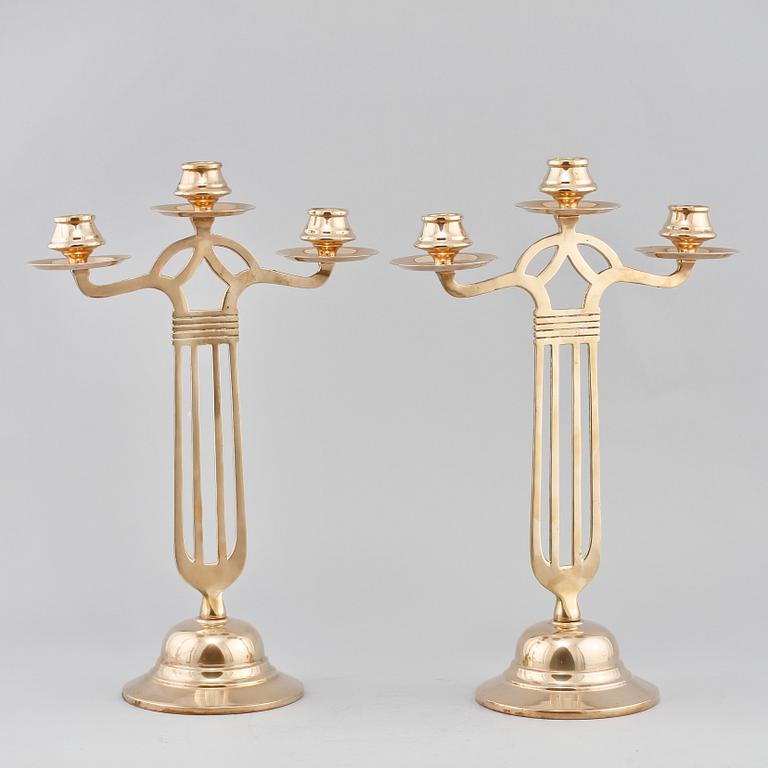 KANDELABRAR, ett par, Jugend, 1900-talets första hälft.