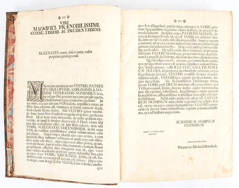 Daniel Severin Scultetus, bok, 'Danielis Severini Sculteti Theologi quondam Hamburgensis celeberrimi...', Lünenburg 1726.