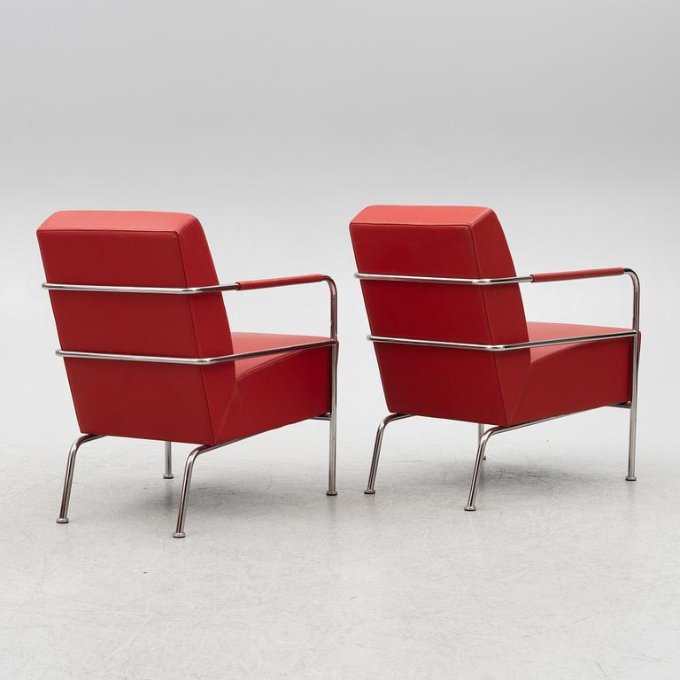 Gunilla Allard, a pair of armchairs with footstools, 'Cinema', Lammhults.