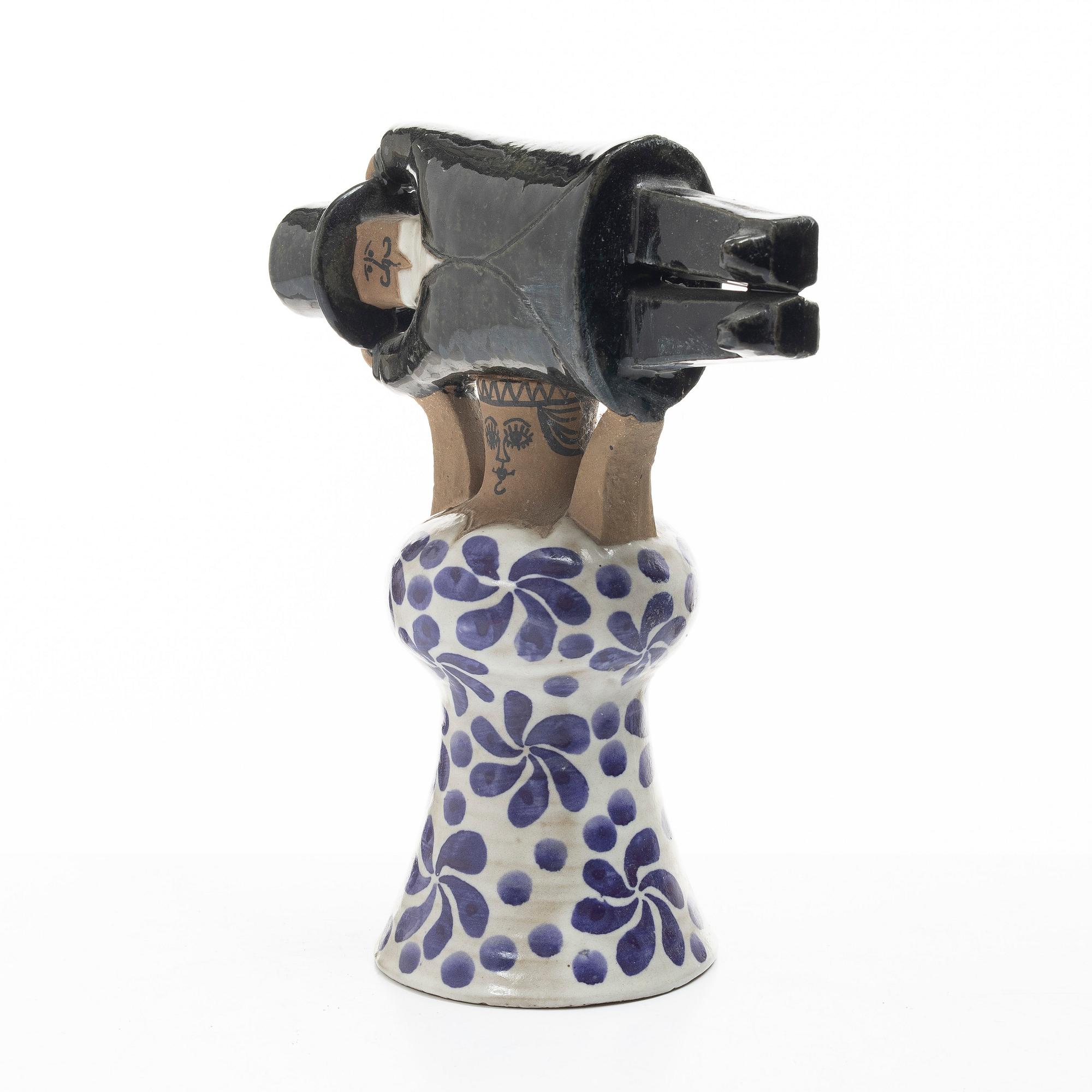Lisa Larson, a stoneware figurine, 'Samhällsbedatten', Gustavsberg, Sweden.