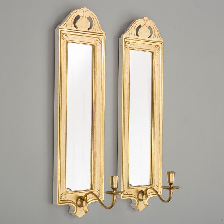 SPEGELLAMPETTER, ett par, "Regnaholm", IKEA:s 1700-talsserie, 1990-tal.