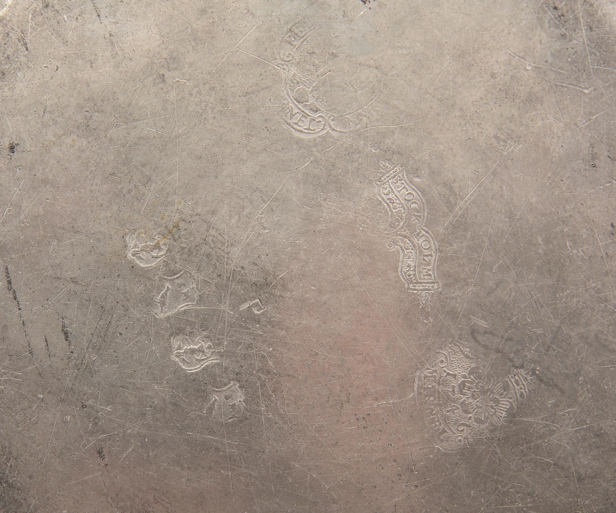 Samuel Marnel (verksam 1748-75) tallrikar 6 st rokoko Stockholm tenn.