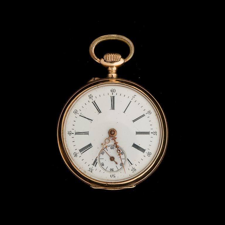 FICKUR, boett i 14K guld. 1900-talets första hälft.