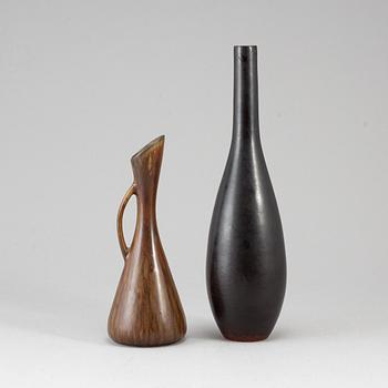 Two stoneware vases from Rörstrand, Carl-Harry Stålhane and Gunnar Nylund. .