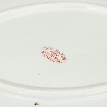 SERVISDELAR, ca 20 delar, porslin, bl a Frankrike. 1800/1900-tal.