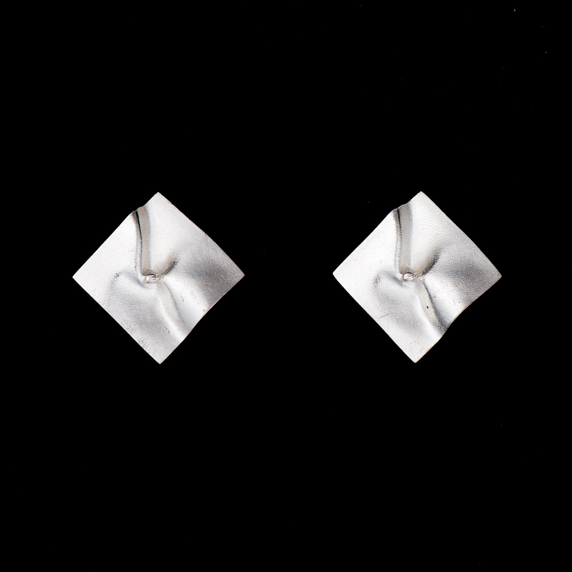 BJÖRN WECKSTRÖM, ÖRHÄNGEN Shields, sterling silver, Lapponia 1981.