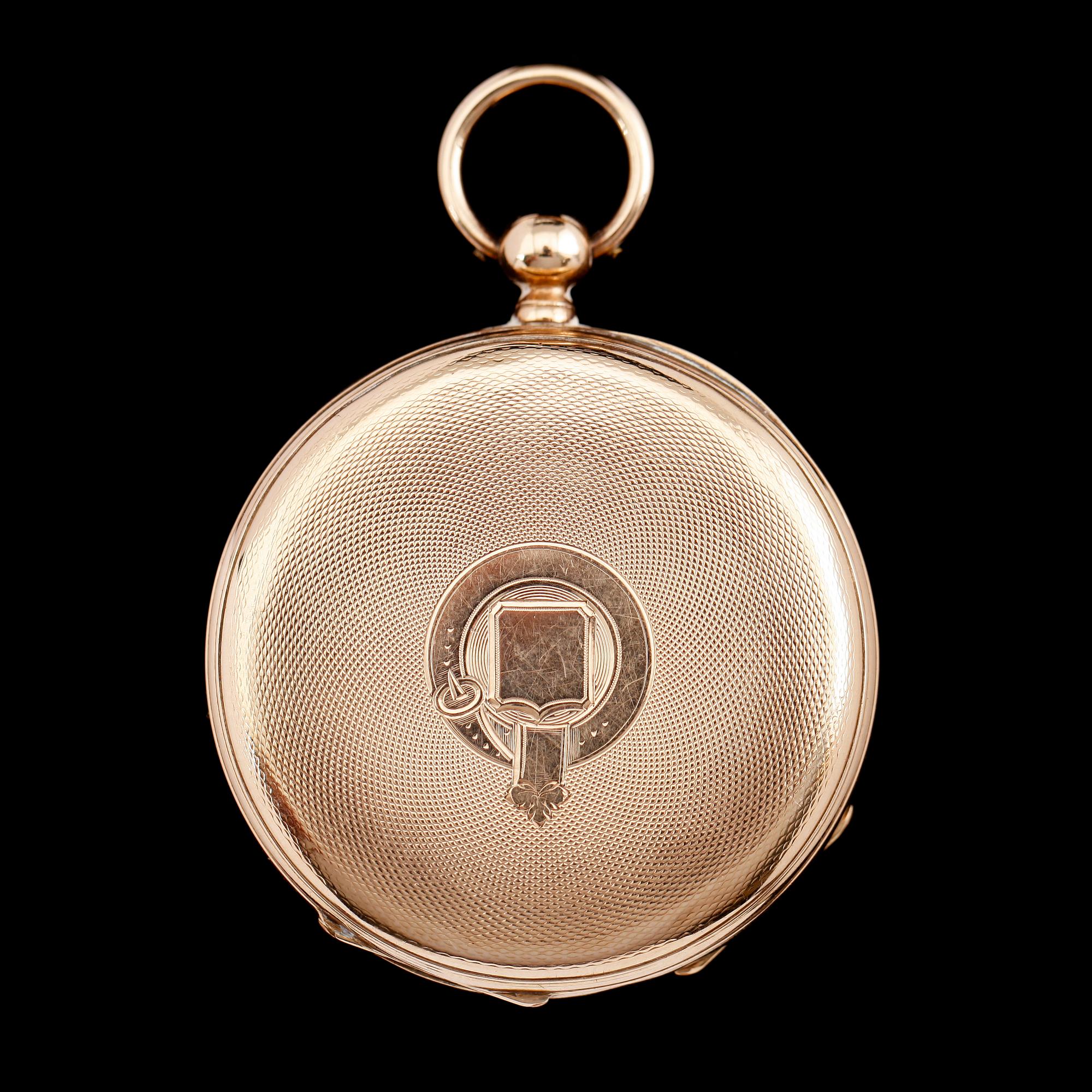 FICKUR, 14 k guld, omkring år 1900.