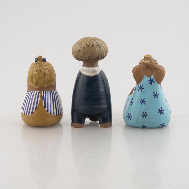 Lisa Larson, three stoneware figurines, Gustavsberg, Sweden.