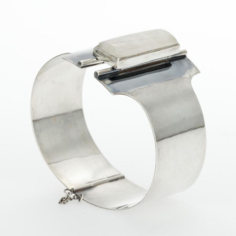 Mauno Honkanen, BRACELET, silver, snow quartz, Mauno Honkanen, Tillander 1962.
