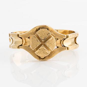 Bracelet, 18K gold, Edvard Johan Grönhagen, Stockholm 1859.