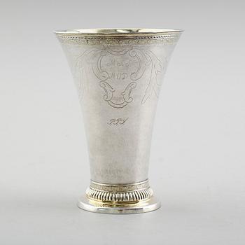 BÄGARE, silver, Nils Hellberg, Stockholm 1800. Vikt ca 457 gram.