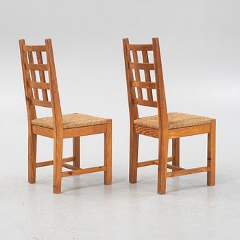 A pair of pine chairs, 1950's/60's.