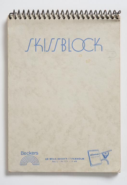 Lotte Laserstein, 4 skissböcker med blyertsteckningar.