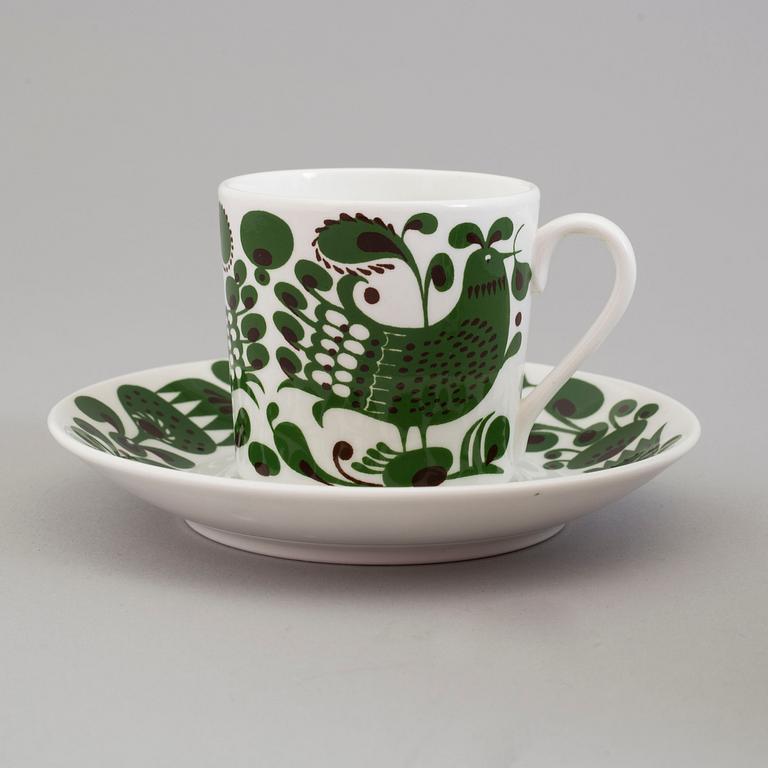 An 11 pcs 'Turtur' porcelain coffee service by Stig Lindberg for Gustavsberg.