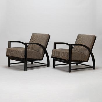 Maija Heikinheimo, a pair of 1930's 'Helvi' armchairs for Asko Finland.