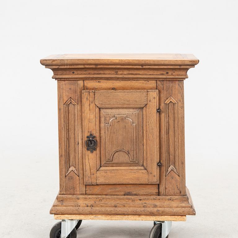 A 19th century oak wall cabinet.