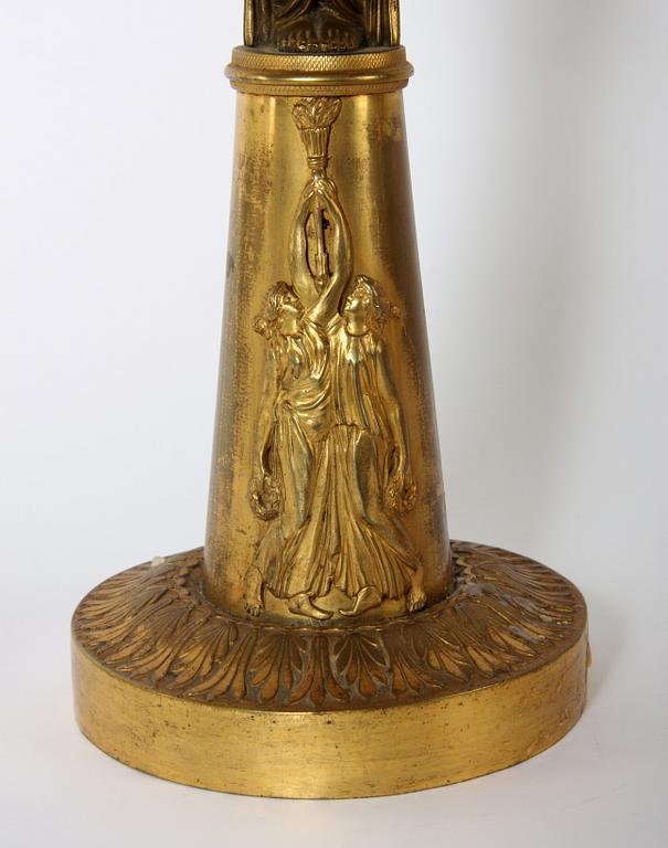 KANDELABER, ett par, mässing, empirestil.