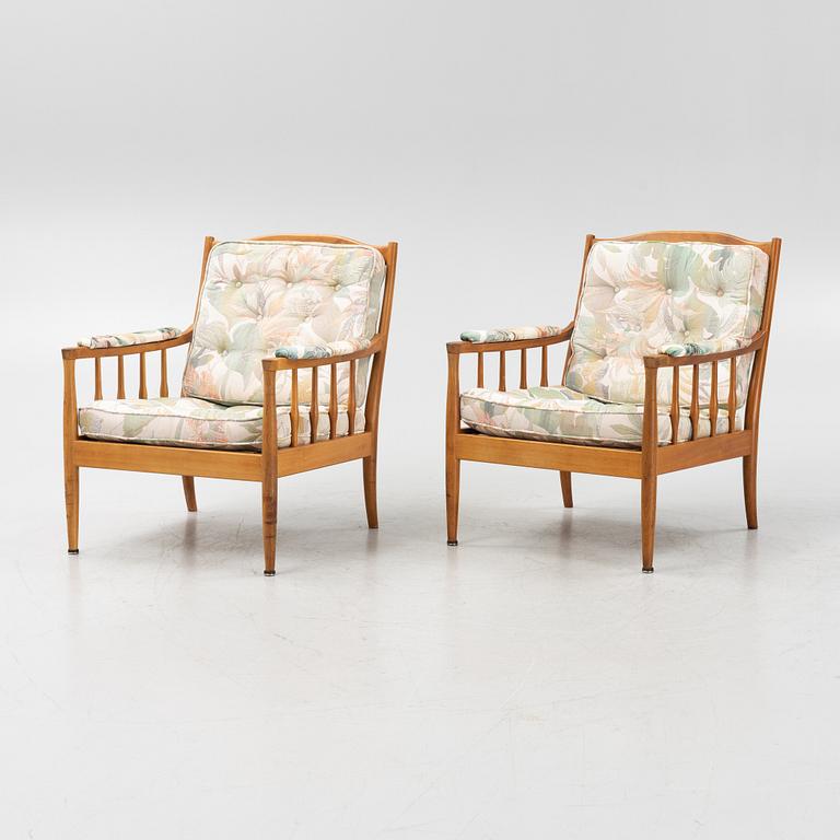 A pair of armchairs, Fagas, Denmark, 1960's.
