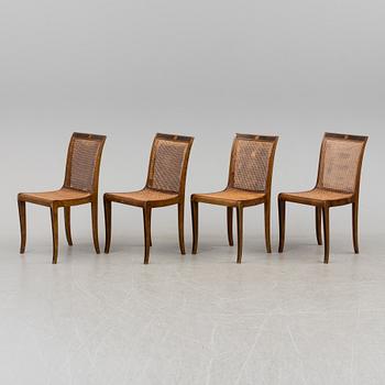 A set of four 'Brevik' chairs by Carl Malmsten, Nordiska Kompaniet.