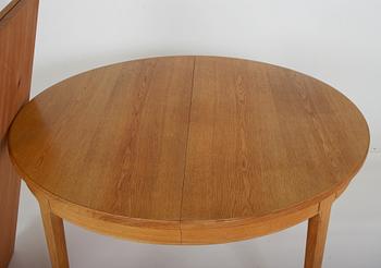 MATSALSMÖBLEMANG, 7 delar. Design Carl Malmsten  "Herrgården" resp "Ulvåsa", Bodafors.