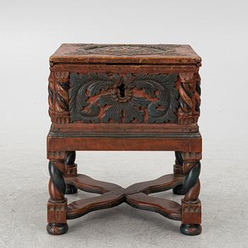 Barock, A chest, 18th century, on a later stand.