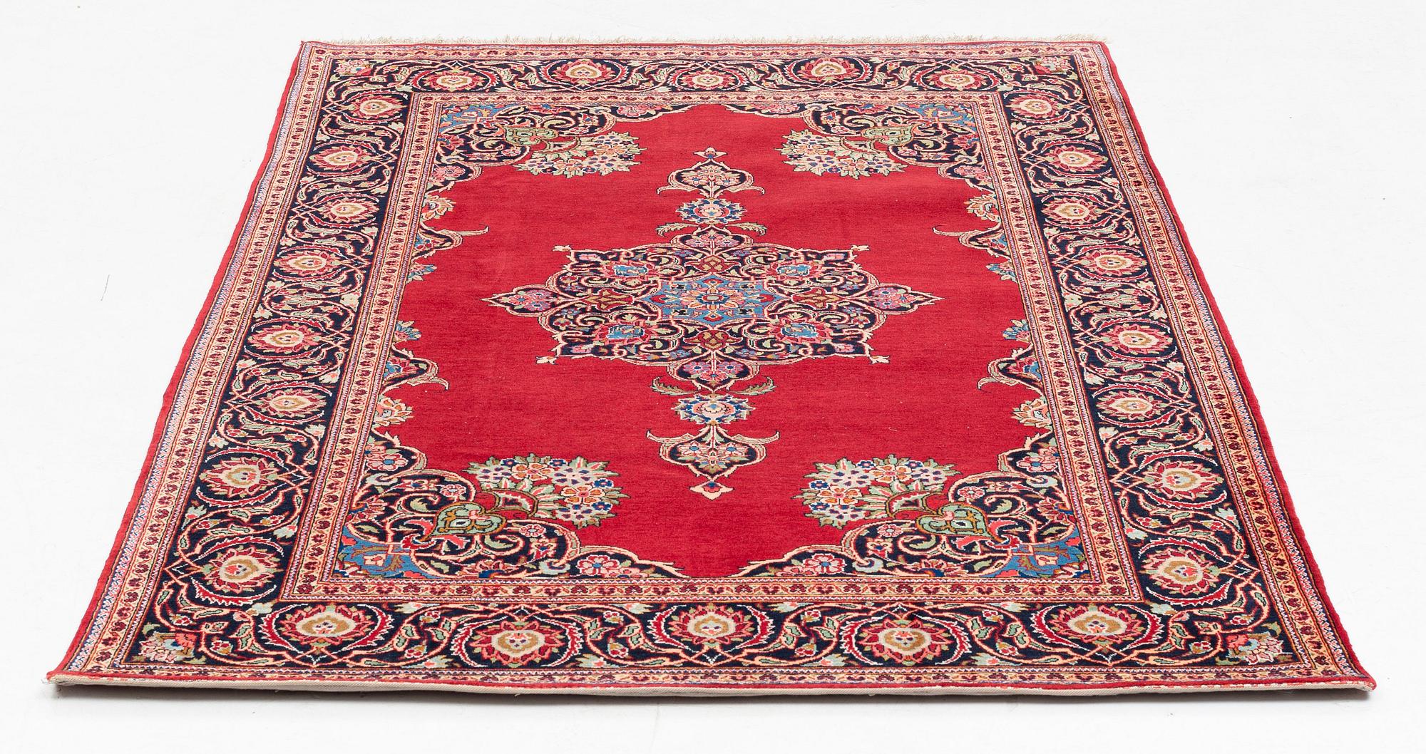Matta, semiantik Keshan, ca 212 x 134 cm.