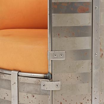 Mats Theselius, fåtölj, "Älgskinnsfåtöljen", ed. 52/360, Källemo, Värnamo, efter 1991.