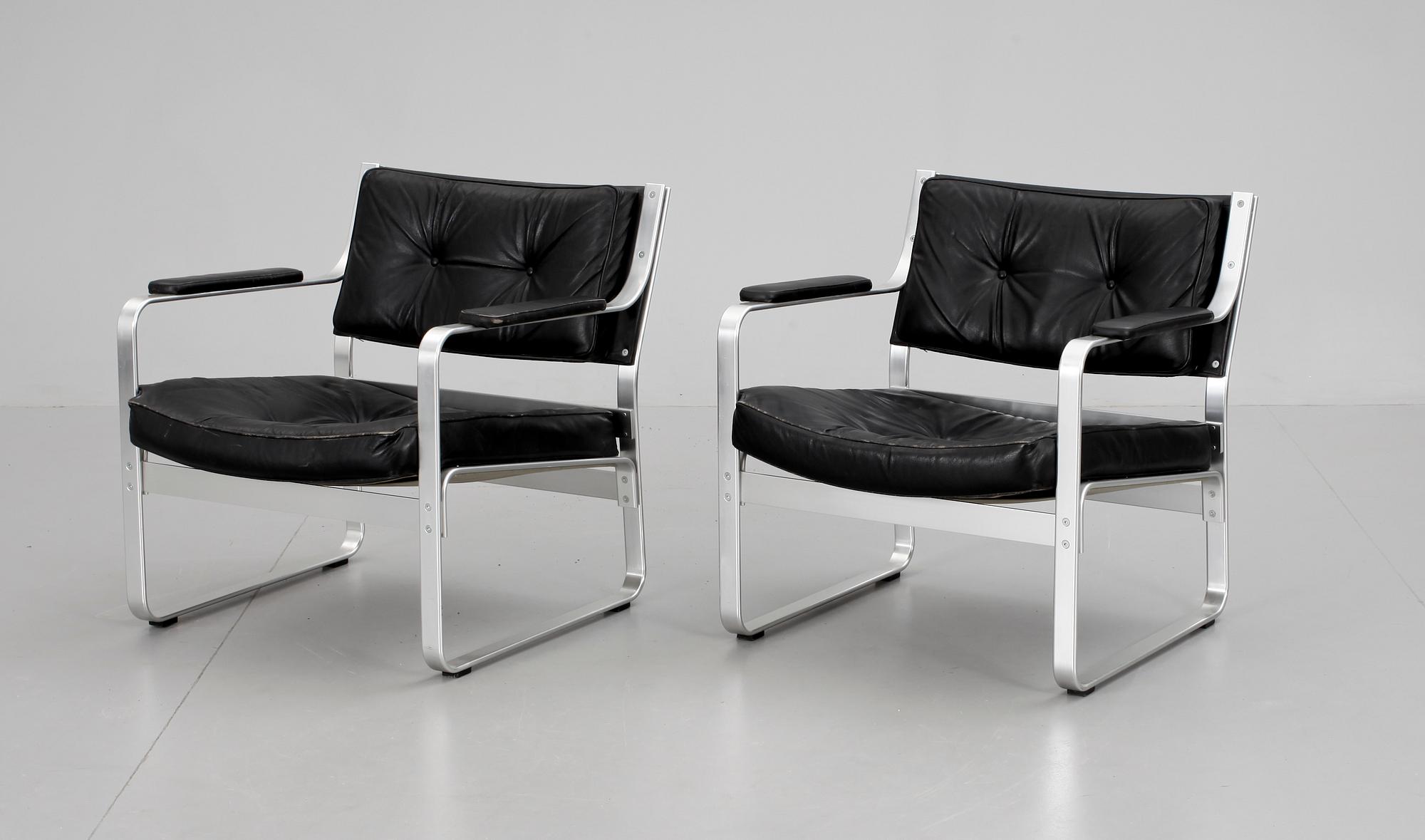 FÅTÖLJER, ett par, "Mondo", Karl-Erik Ekselius, JOC, Vetlanda, 1960/70-tal.