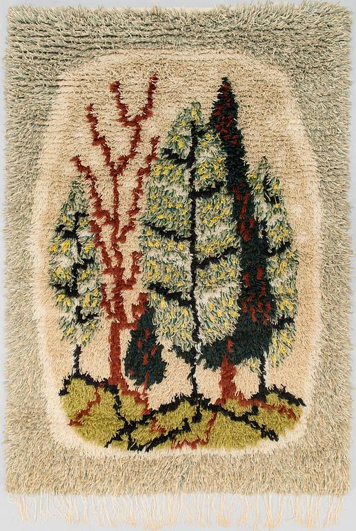 AAPPO HÄRKÖNEN, a Finnish long pile rug. Circa 145x105 cm.