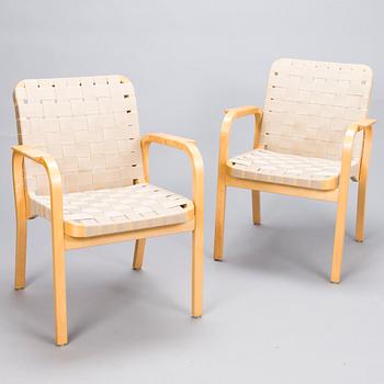 ALVAR AALTO, A pair of 'model 45' armchairs for Artek.