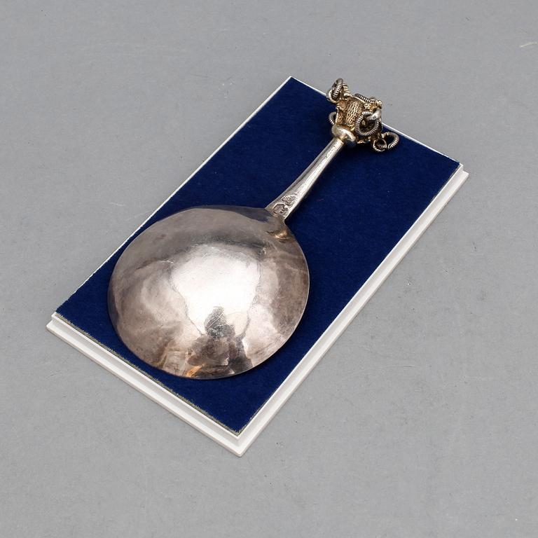 SUPSKED, silver, Daniel Ekman, verksam 1696-1715(23) i Eksjö. Vikt ca 55 gram.