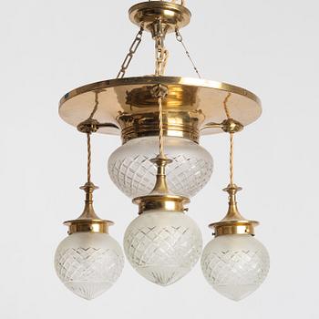 A Jugend ceiling lamp, early 20th Century.