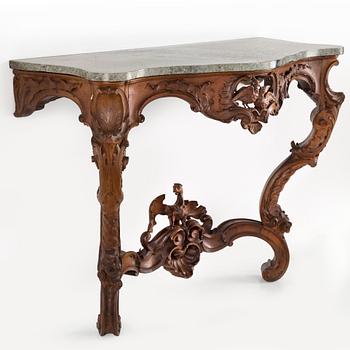 SPEGEL MED KONSOLBORD, nyrokoko, 1800-talets slut.