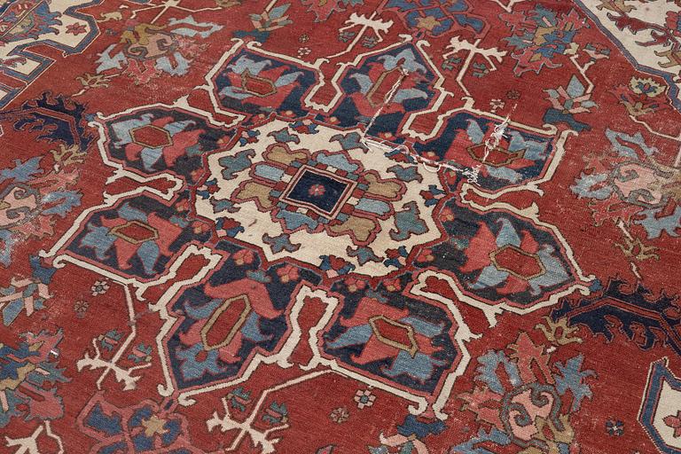 An Antique north west persian carpet, c. 325 x 313 cm.