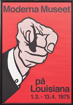 ROY LICHTENSTEIN, efter, affisch.
"Moderna Museet på Louisiana 1.3-13.4 1975".